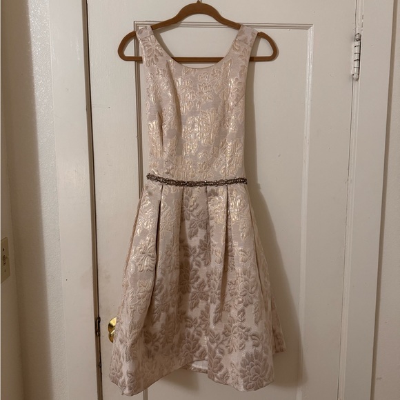 Eliza J Dresses & Skirts - Eliza J Ivory and Gold Brocade Wedding Dress
